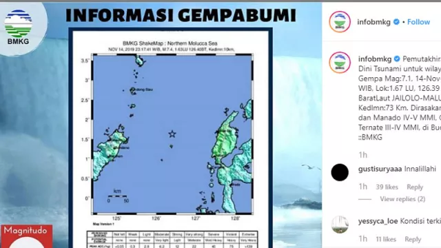 BMKG : Gempa Malut Akibat Pergeseran Lempeng dalam Laut - GenPI.co