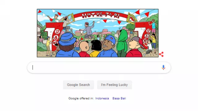 Keren, Google Doodle Ikut Rayakan HUT Ke-74 RI - GenPI.co