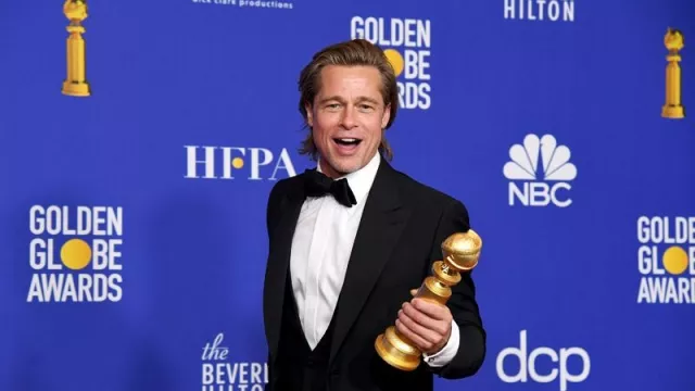 Brad Pitt Sabet Golden Globe, Jenniffer Aniston Semringah - GenPI.co