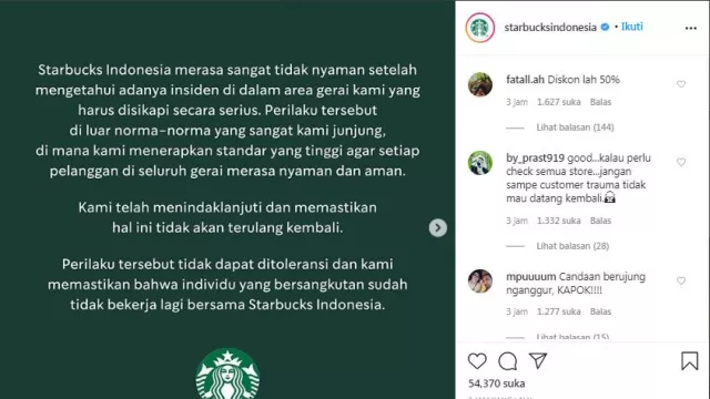 Fixed, Stabucks Sudah Pecat Karyawan Cabul   - GenPI.co
