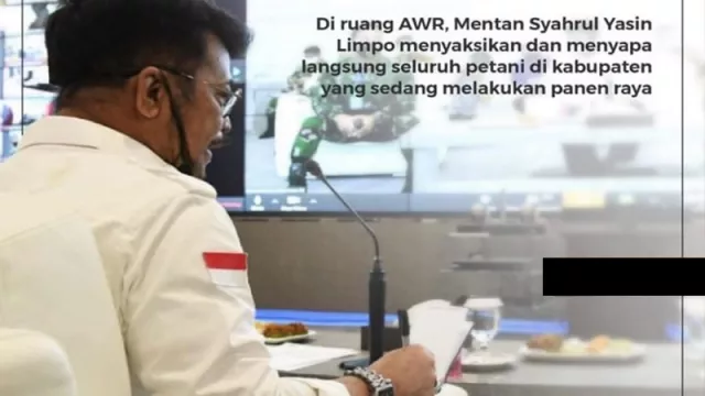 Mentan Syahrul Yasin Limpo Pantau 332 Titik Panen Padi via Video - GenPI.co Mentan Syahrul Yasin Limpo Pantau 332 Titik Panen Padi via Video - GenPI.co