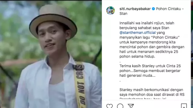 Stanley Wafat, Menteri Siti: Terima Kasih untuk Cinta 25 Pohon - GenPI.co