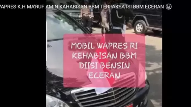Viral Mobil Wapres Ma’ruf Amin Diisi Bensin Eceran, Benarkah? - GenPI.co