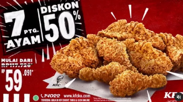 Hore! Diskon KFC 50 Persen, 7 Ayam Cuma Rp 59 Ribu - GenPI.co