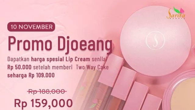 Promo Djoeang Harga Spesial Lip Cream usai Beli TWC Sarita Beauty - GenPI.co