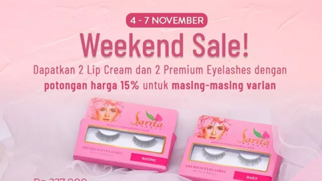 Weekend Sale: Beli Lip Cream dan Eyelashes Sarita Beauty Hemat - GenPI.co