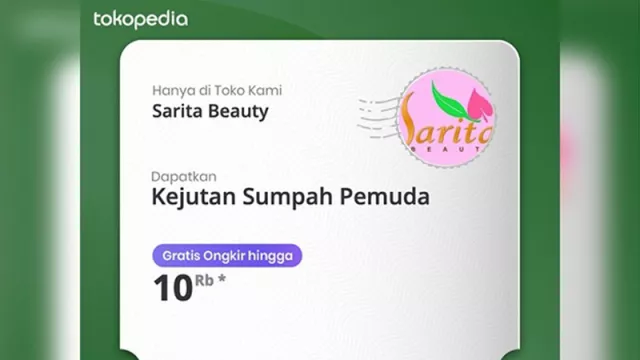 Yuhu, Ada Promo Free Ongkir Beli Sarita Beauty di Tokopedia - GenPI.co