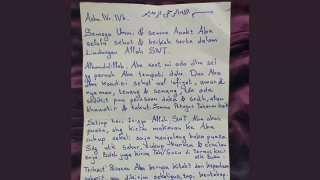 Rizieq Shihab Tulis Surat untuk Keluarga, Isinya.. - GenPI.co