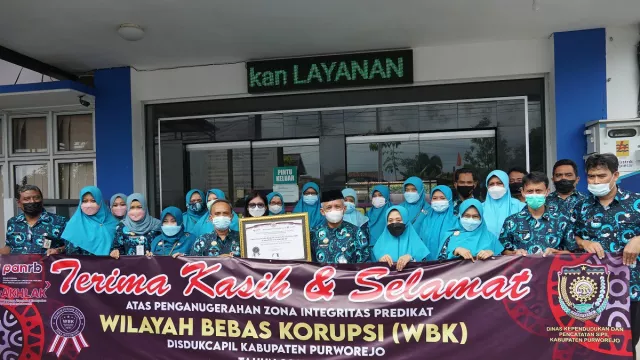 Mboten Korupsi! Dindukcapil Purworejo Raih Predikat WBK - GenPI.co JATENG