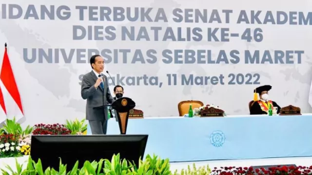 Hadiri Dies Natalis UNS, Pesan Presiden Jokowi Bikin Geregetan! - GenPI.co JATENG