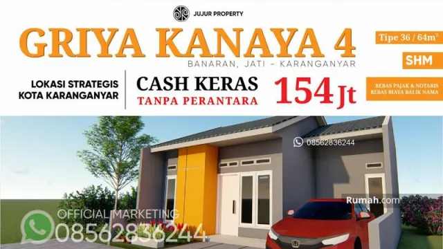 Rumah Dijual di Karanganyar, Harga Murah Mulai Rp 150 Juta - GenPI.co JATENG