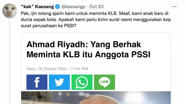 Kaesang Sindir PSSI yang Emoh Gelar KLB Gegara Tragedi Kanjuruhan - GenPI.co JATENG