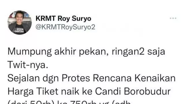 Dituduh Lecehkan Jokowi dan Candi Borobudur, Ini Kata Roy Suryo - GenPI.co JATENG