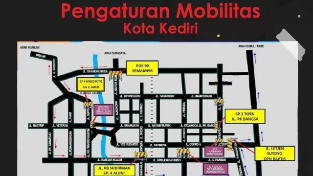 Daftar dan Jadwal Penutupan Jalan Kota Kediri 24 dan 25 Juli 2021 - GenPI.co JATIM