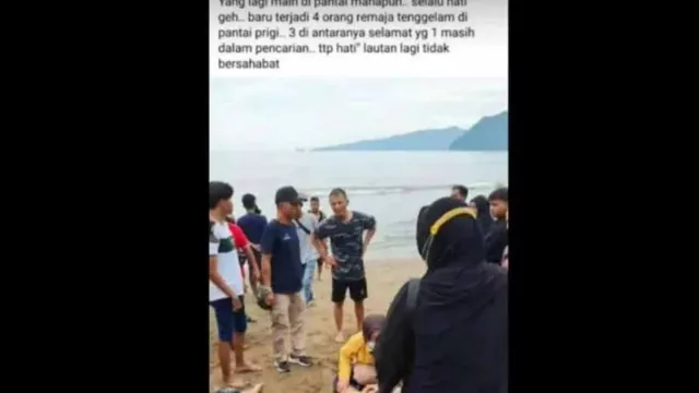 Kronologi Seorang Remaja Terseret Ombak Pantai Prigi Trenggalek - GenPI.co JATIM