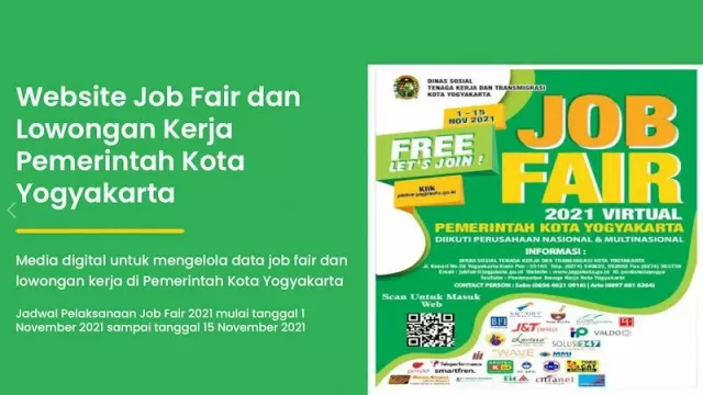 Dinsosnakertrans Kota Yogyakarta Gelar Job Fair, Ada 2.893 Loker - GenPI.co JOGJA