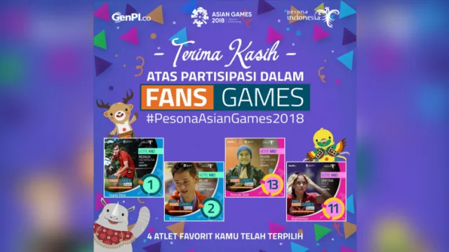 Fans Games Berakhir, Ini Atlet Favorit Hasil Vote Netizen - GenPI.co