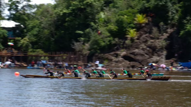 Belasan Sampan Adu Cepat di Danau Sentarum - GenPI.co