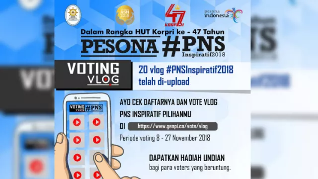 Yuk Ikut Vote Vlog PNS Inspiratif 2018 - GenPI.co