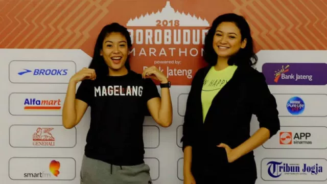 Kekompakan Agni Dan Sigi Wimala Dalam Borobudur Marathon - GenPI.co