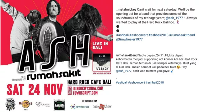 Siap-siap Nostalgia Lewat Konser Band Rock ASH di Bali Besok - GenPI.co