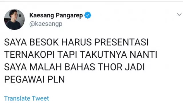 Demam Avengers, Kaesang Bergurau Thor Jadi Pegawai PLN - GenPI.co