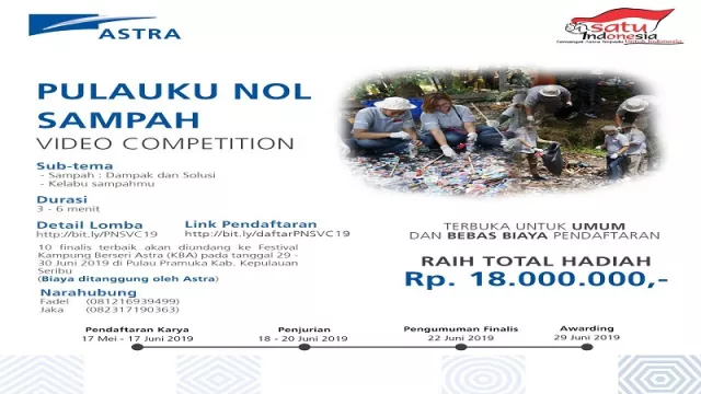 Astra International Gelar Video Kompetisi 'Pulauku Nol Sampah' - GenPI.co
