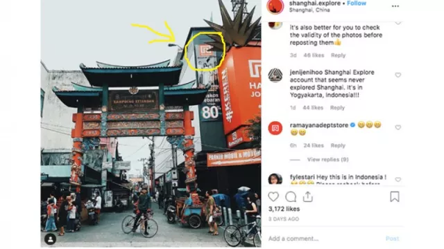 Jogja Disebut Shanghai oleh akun IG Ini, Netizen : Ada R*mayana! - GenPI.co