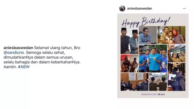 Lewat Pesan Nostalgia, Anies Baswedan Ucap HBD Pada Sandi Uno - GenPI.co