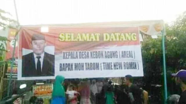 Viral, Tulisan di Banner Sambut Kepala Desa Ini Bikin ‘Ngakak' - GenPI.co