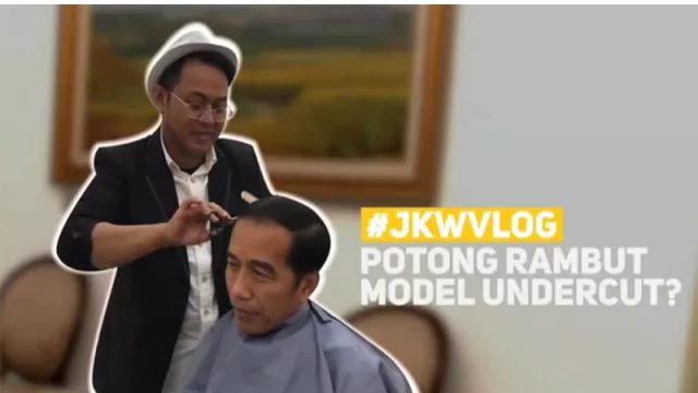 Jokowi Ngevlog Mau Coba Gaya Rambut Anak Muda Model Undercut - GenPI.co