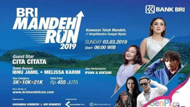 BRI Mandeh Run 2019 Dimeriahkan Seleb Runner dan Pedangdut Cita Citata - GenPI.co
