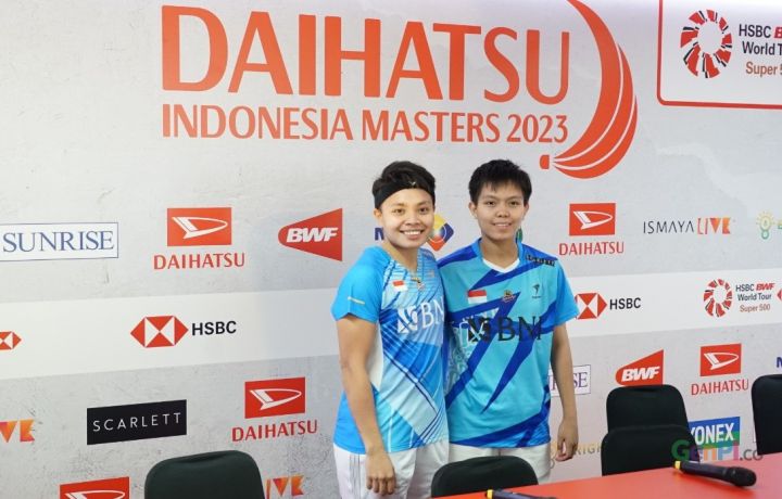 Senyum Semringah Fadia-Apri di Indonesia Masters 2023 - GenPI.co