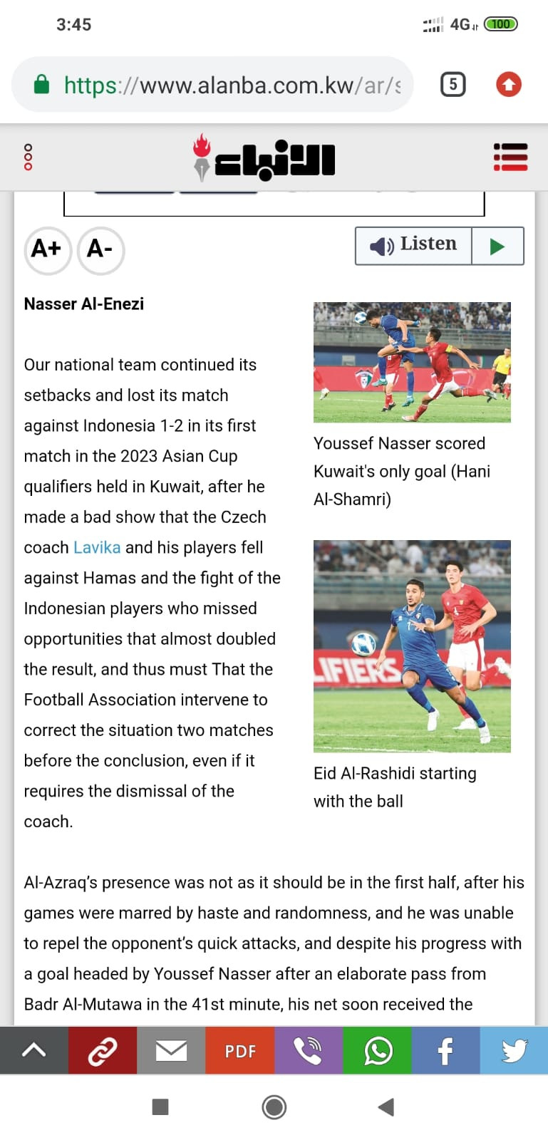 Dihajar Timnas Indonesia di Piala Asia, Media Kuwait: Kemunduran