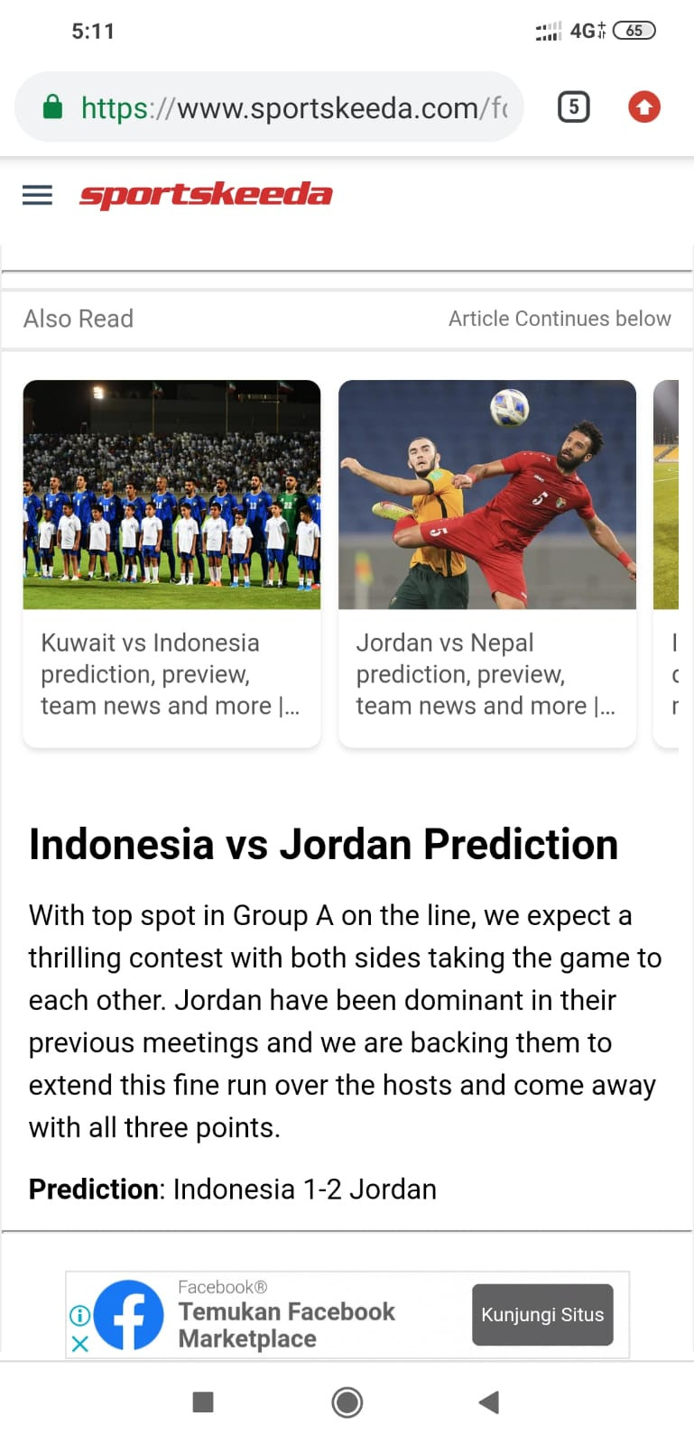 Yordania Diprediksi Menang, Timnas Indonesia Siap Beri Kejutan