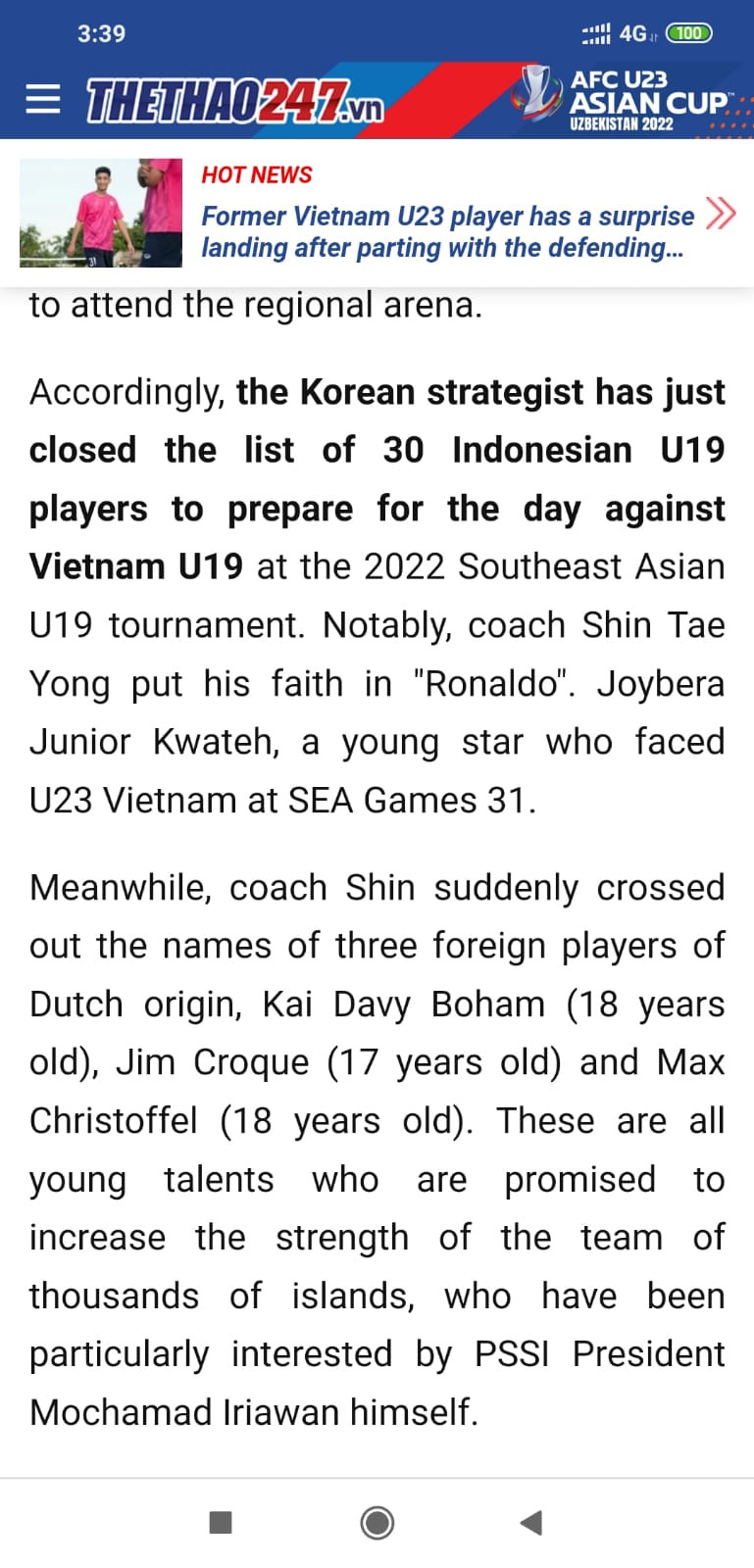 3 Talenta Timnas Indonesia U-19 Bikin Media Vietnam Resah