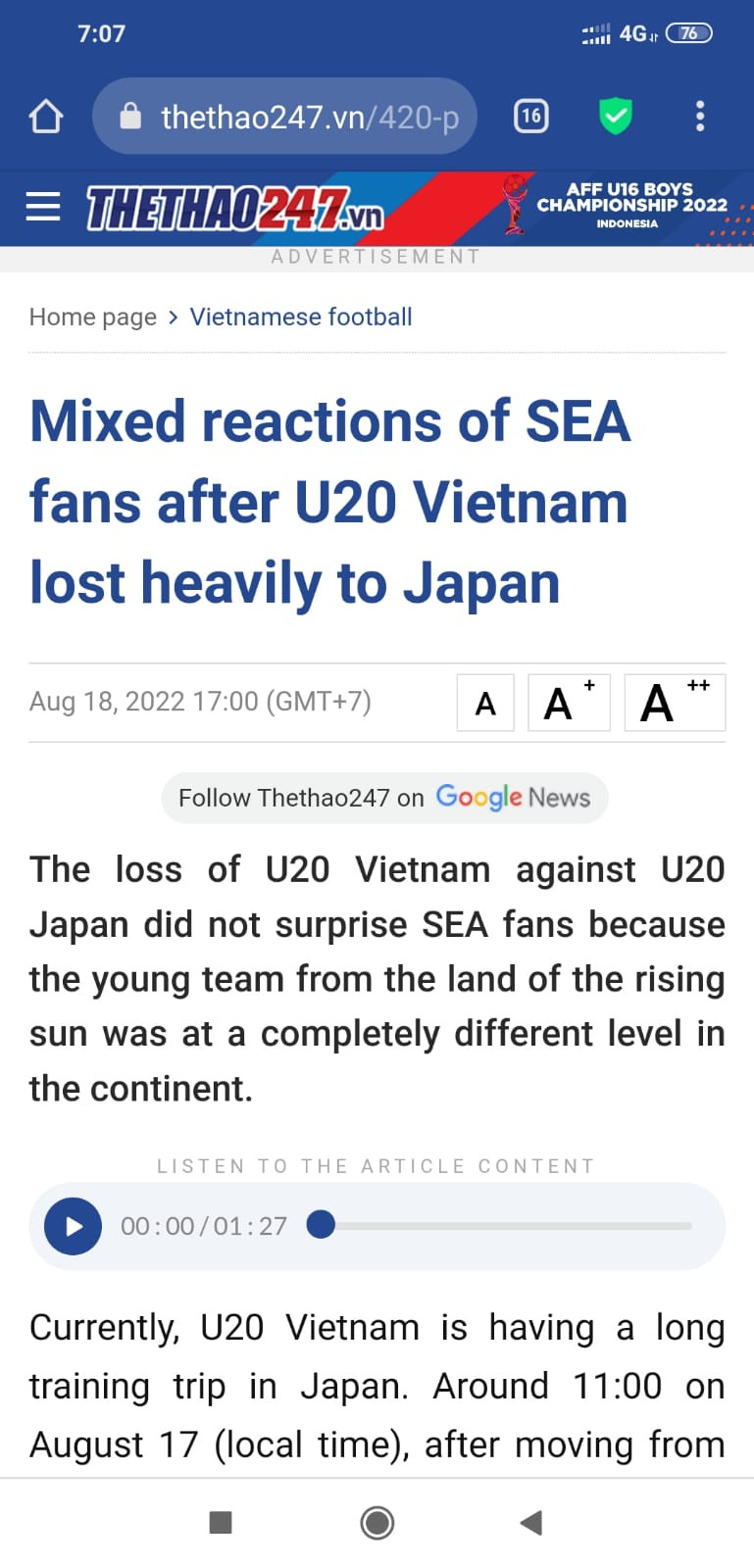 Dibantai Jepang Jelang Lawan Timnas U-19, Media Vietnam Pasrah