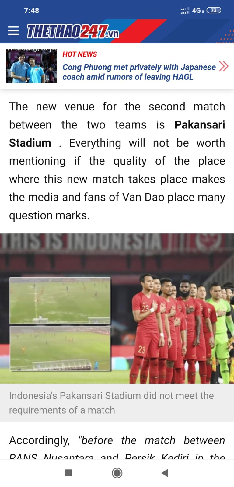 Sentil PSSI, Media Vietnam Hujat Habis-habisan Stadion Pakansari
