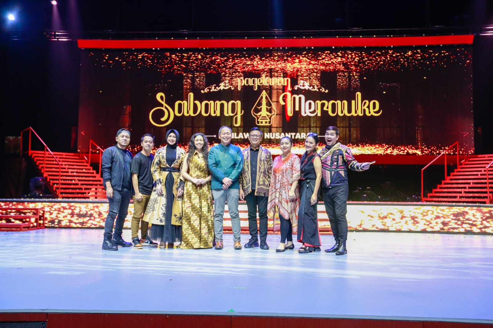 Intip kerennya penampilan ratusan seniman hingga musisi di Pagelaran Sabang Merauke, yang berlangsung di JI-Expo Theater Kemayoran, Jakarta Pusat..jpg