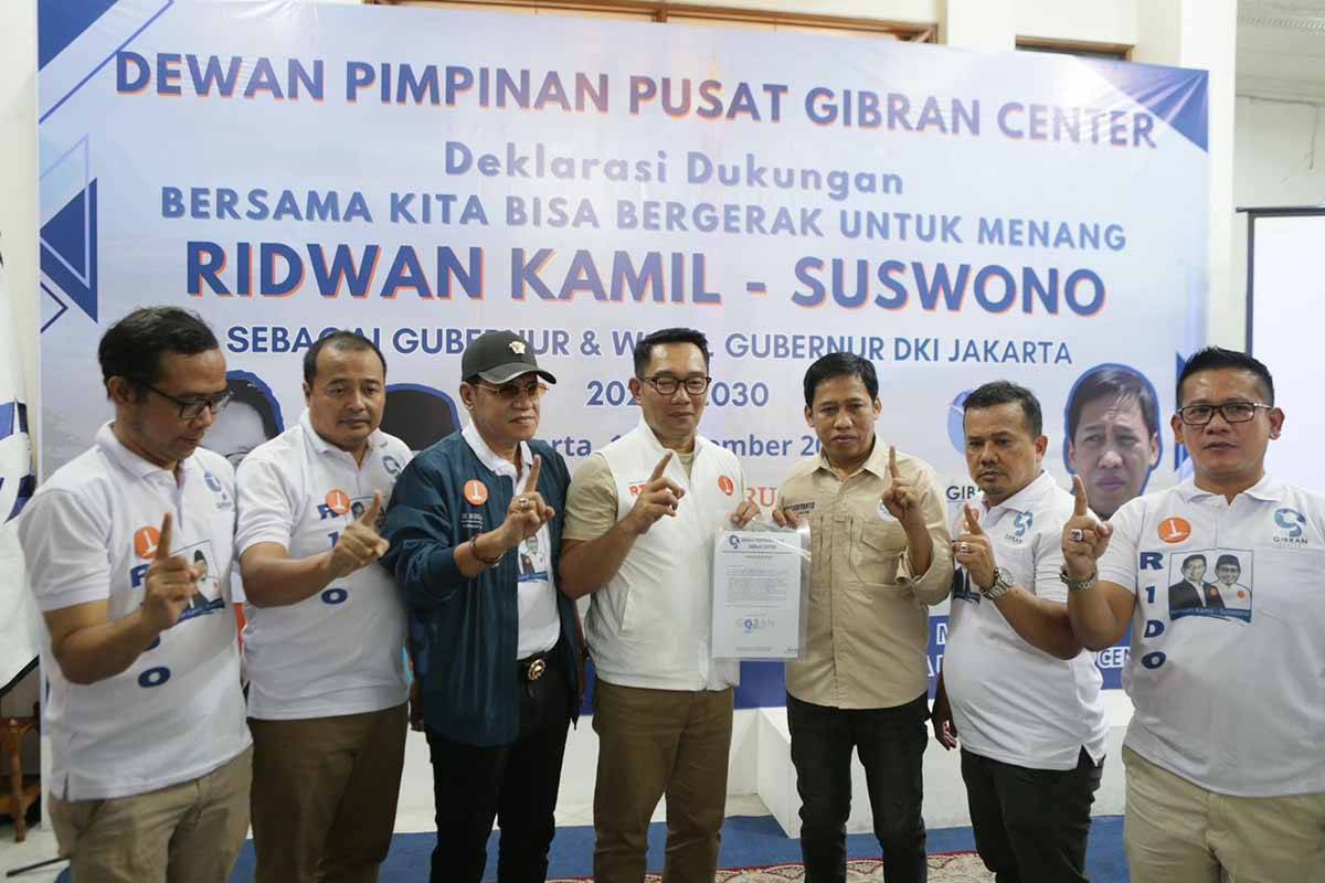 Dapat Dukungan Sukarelawan Gibran, Ridwan Kamil: Semoga Menguatkan Kemenangan