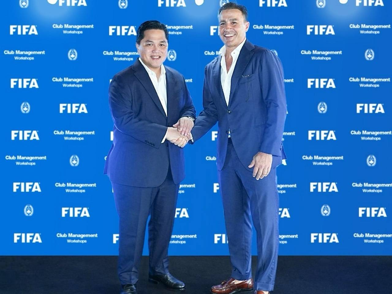 Sambut 3 Legenda Sepak Bola Dunia di Bali, Erick Thohir Semringah