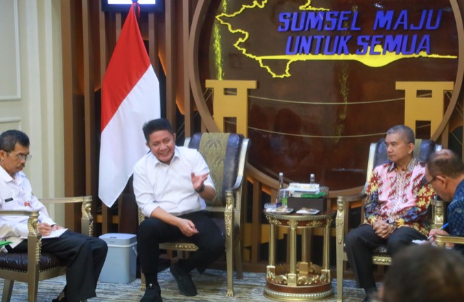 Gubernur Sumsel Herman Deru dan Rektor UNSRI Bahas Kerja Sama Kelembagaan dan Transportasi Mahasiswa