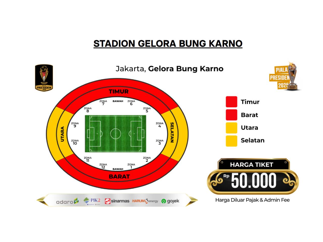 Tiket Laga Pembuka Piala Presiden 2025 Telah Resmi Dijual