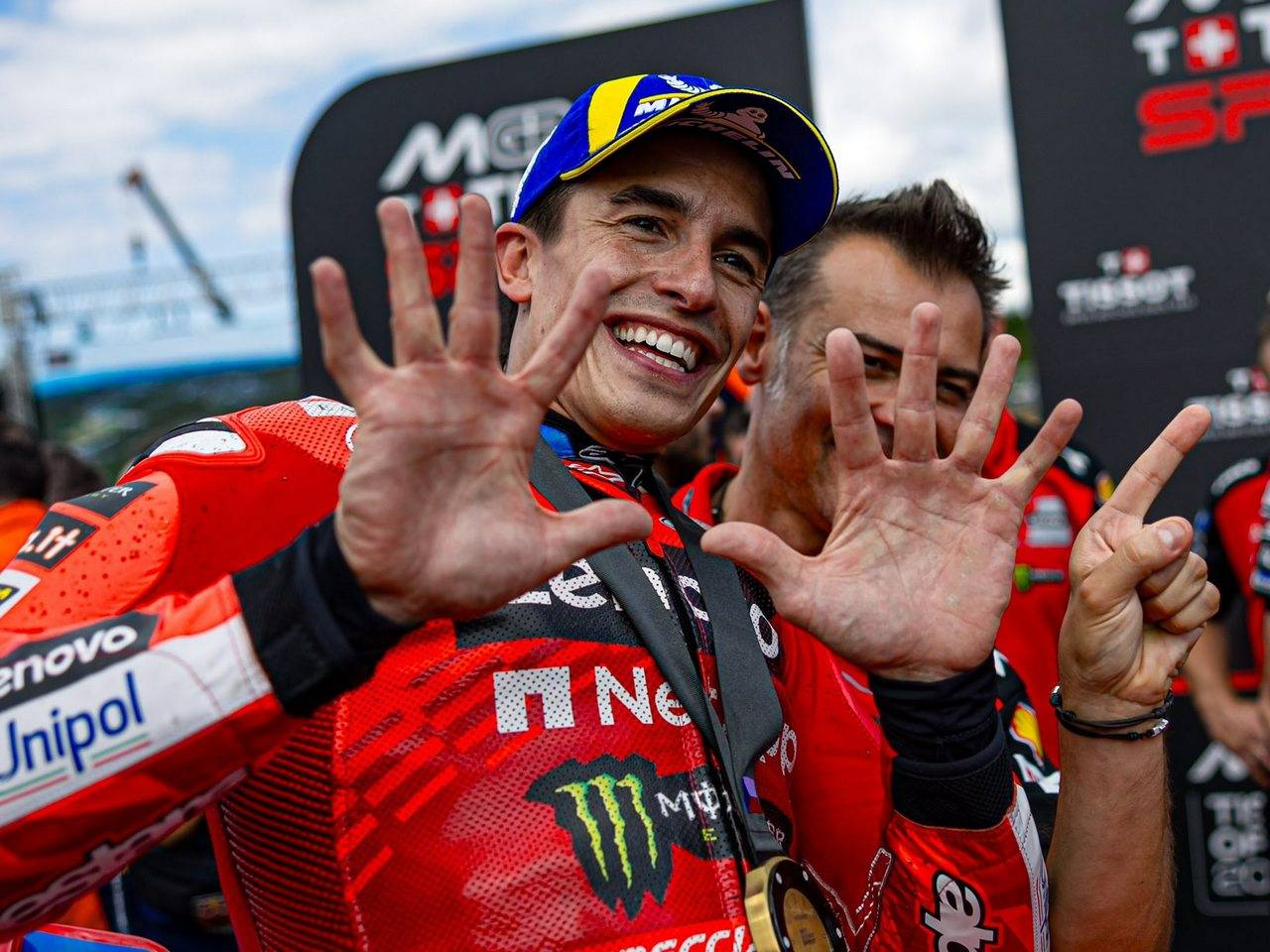 Menang di Sprint Race MotoGP Ceko 2025, Marc Marquez Hancurkan Rekor Bagnaia