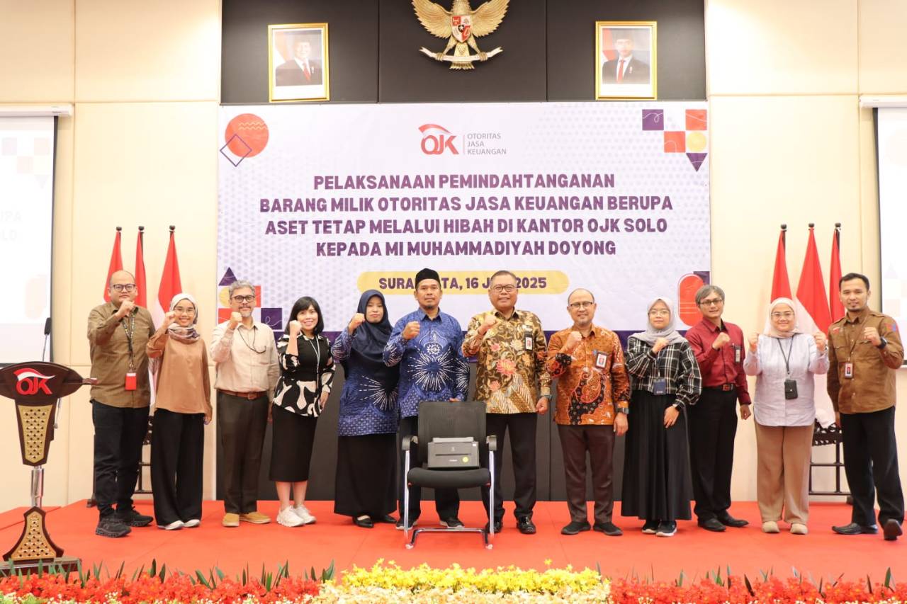 OJK Solo Peduli Pendidikan, Bantu Infrastruktur MI Muhammadiyah Doyong Sragen