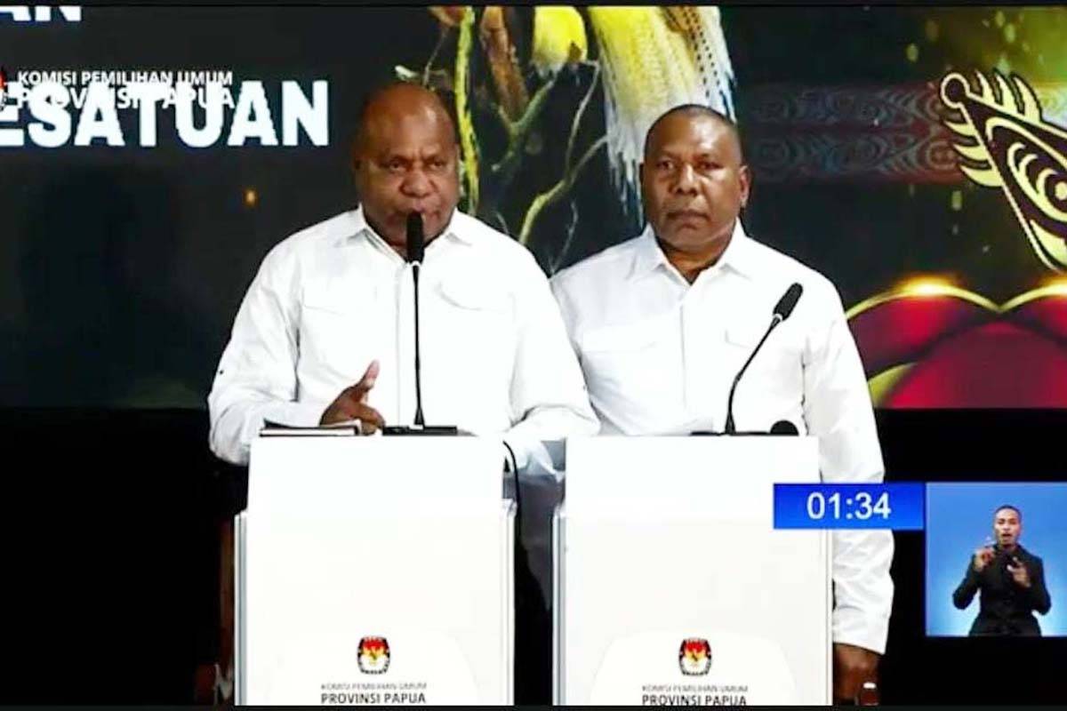 Mathius Fakhiri Tekankan Pentingnya Keamanan saat Debat PSU Pilgub Papua