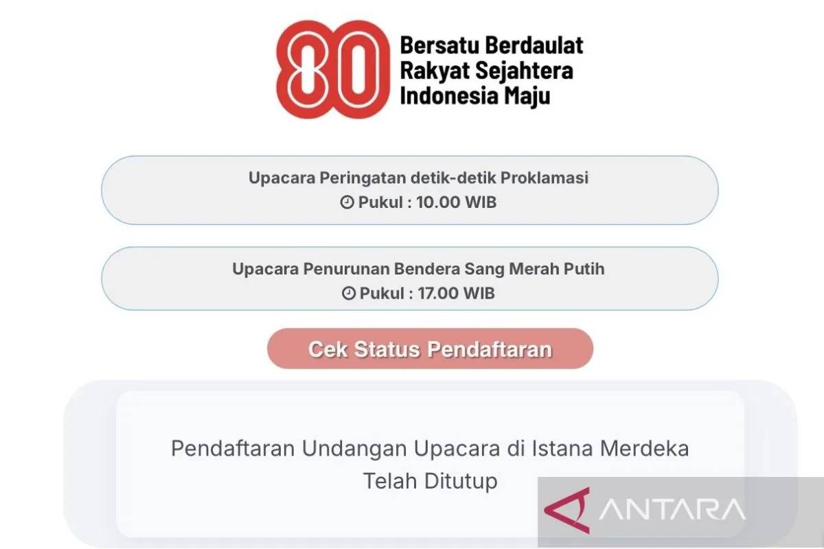 Animo Tinggi, Istana Tambah Kuota 2.000 untuk Peserta Upacara HUT RI