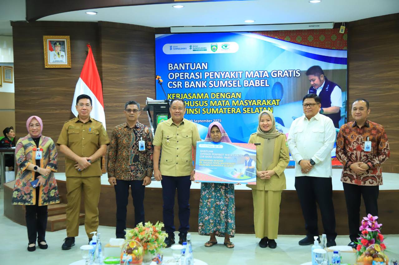 Operasi Mata Gratis, Wagub Cik Ujang: Wujud Kepedulian Bank Sumsel Babel Lewat CSR