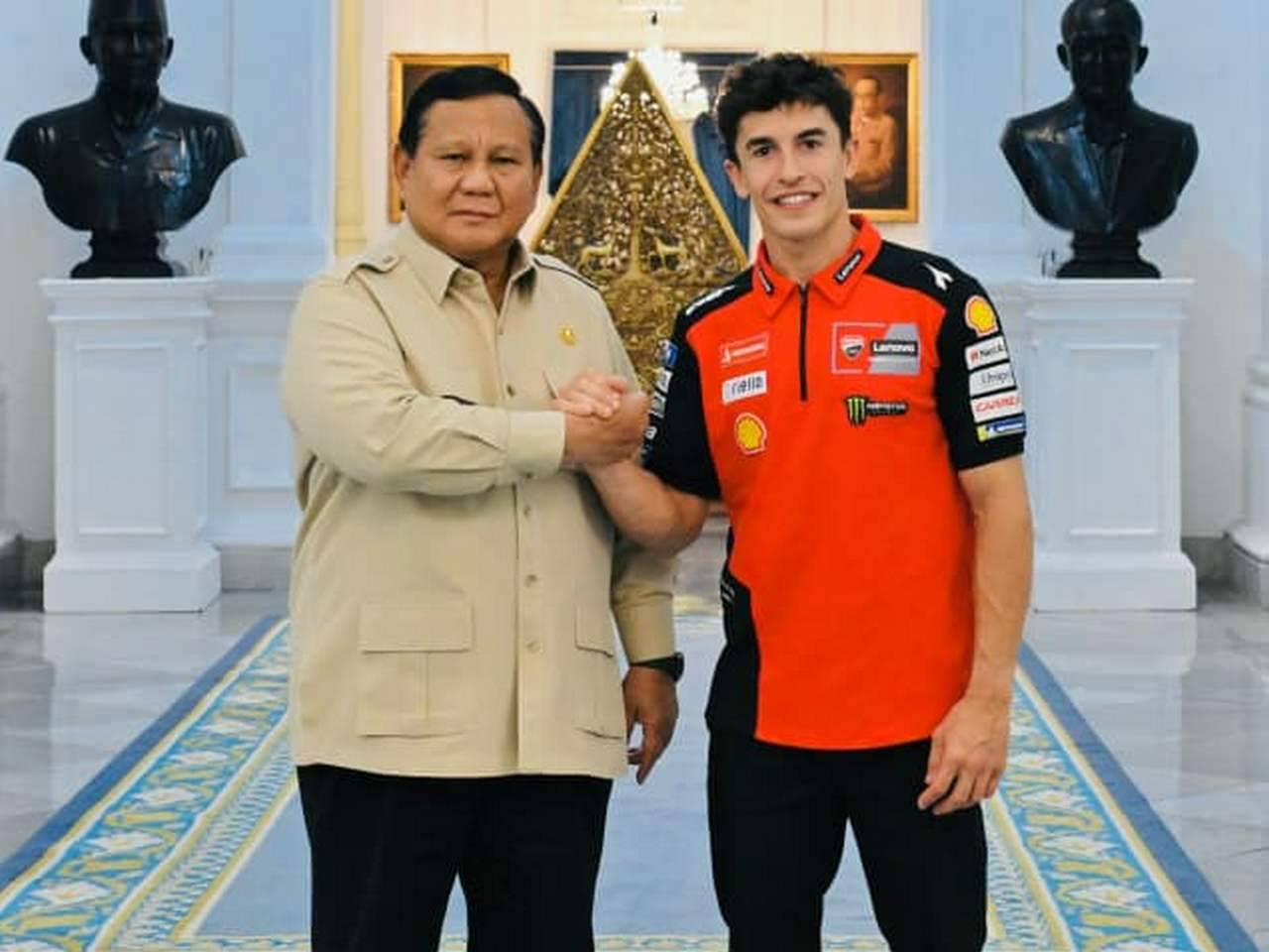 Bertemu Prabowo Sebelum Balapan di Sirkuit Mandalika, Marc Marquez Senang
