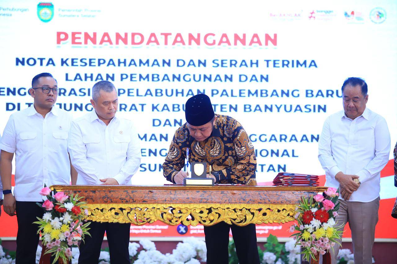 Herman Deru Wujudkan Mimpi Sumsel Punya Pelabuhan Samudera Sendiri